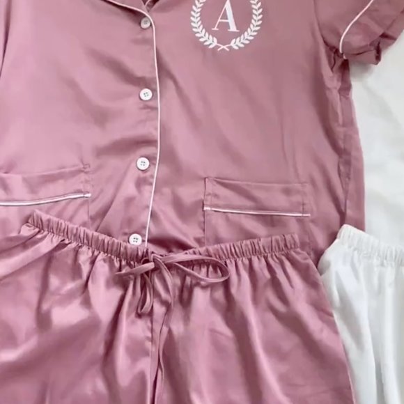 Bridesmaid Shorts Set, Satin Bridal Pajamas, Bridesmaid Gifts, Getting Ready PJs - Picture 1 of 3